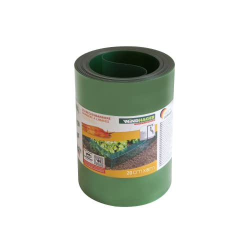 Windhager Schneckenbarriere Pet, Schneckenzaun, Schneckenschutz, Schneckenabwehr, Schneckensperre, Grün, 02414, 8m x 20cm