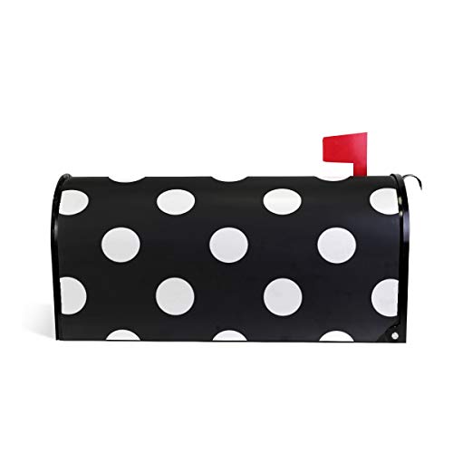 senya Home Garden Polka Dot Black Pattern Magnetic Mailbox Cover Standard - Thumbnail 6
