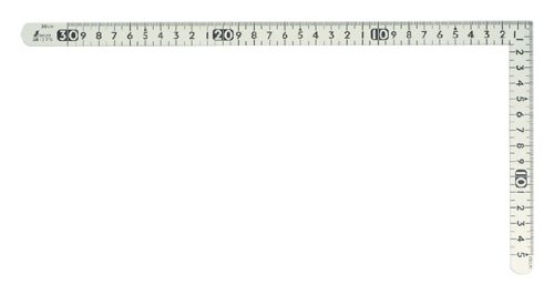 シンワ 曲尺小型 ホワイトサンデー 30x15cm 12476