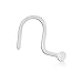 Bioflex Curved Nose Stud With Flat Disc - Clear 0.8 x 6mm