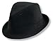 Leg Avenue Black Cotton Fedora Hat,  Large/XL