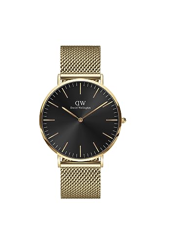 Daniel Wellington Classic 40mm Watch for Men, Evergold Black, Bracelet Type