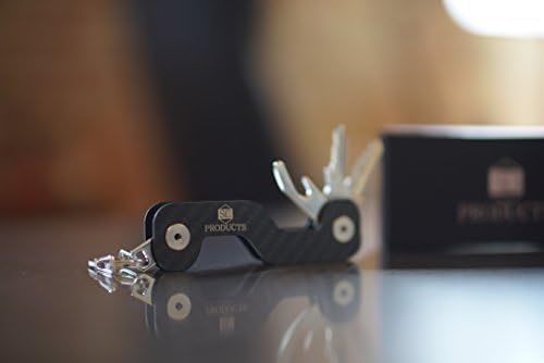 Key Organizer: Carbon Fiber, Lightweight, Modern Key Holder, Sleek Key Chain, Will Hold 10-14 Keys With Bottler Opener and Clip
