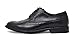 Bruno Marc Men's Prince-10 Black Leather Lined Wing-Tip Dress Oxfords Shoes - 10 M US