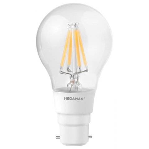 5.5w Filament LED Bulb - Dimmable - Classic style - Standard BC Cap - Megaman