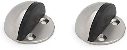 Famskyo Solid Stainless Steel Floor Door Stopper Stops Screw Mount, 2 pcs,kitchen hooks