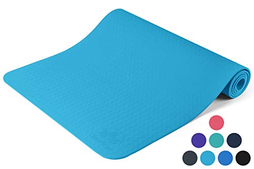 Clever Yoga Non-Slip 6mm Yoga Mat – Light Blue