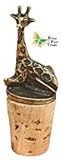Handmade Brass Giraffe Wine Stopper by Eliza Fair Trade