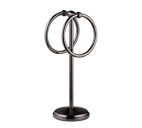 AMG and Enchante Accessories Free Standing Fingertip Hand Towel Ring Holder Tree Rack, TT100001 ORB, Oil Rubbed Bronze - Thumbnail 5