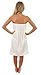 VEAMI Women's Spa Wrap Towel with Snap Closure -Mirage White-Medium/Large