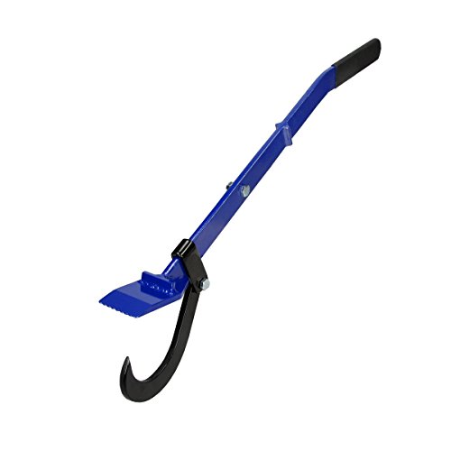 ECD Germany Fällheber mit Wendehaken - 80cm - aus Stahl - gummierten Handgriff - max. Belastung 500 kg - Stammwender… – Bild 3