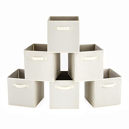 MaidMAX Fabric Storage Cubes, Cloth Cubby Storage Bins for Home Bedroom
