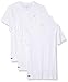 Lacoste Men's Classic Fit Cotton V Neck Tee, Multipack, White, Large