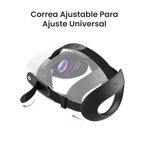 KIWI design K4 Flex Comfort Head Band for Meta Quest 3/3S, Adjustable Elite Strap with PU Foam for Comfort and Immersion in RV Games (No Battery)