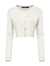 Cárdigan de punto para mujer con cuello redondo y botones
