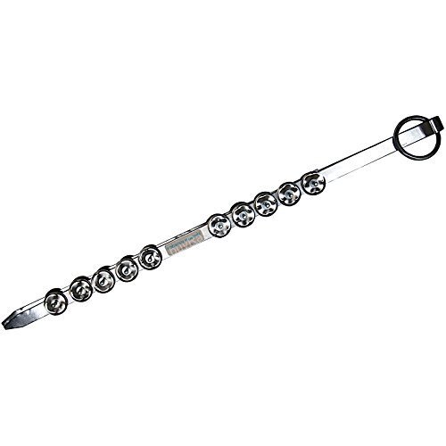 Maharaja Musicals Steel Chimta with 20 Jingles for Bhangra, Kirtan, Pooja and Singing Chimpta, Musical Fire Tongs for Puja, Folk Indian Music Instrument (PDI-BJA)