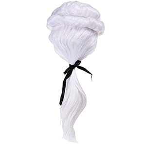 BCP White Color Gentleman Lawyer George Washington Wig Costume Accessory