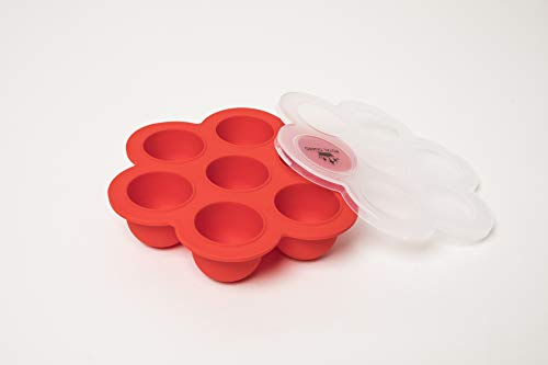 ROYAL GUARD Super Quality Silicone Egg Bites Mold with Non-Stick Cheesecake Pan Accessory W/Lid (Red) - Thumbnail 4