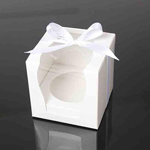 IXL 9x9x9cm Individual Cupcake Containers Cake Boxes Wedding Gift Boxes Gift Boxes Cupcake Box Cupcake Holders,Chocolate… - Afbeelding 3