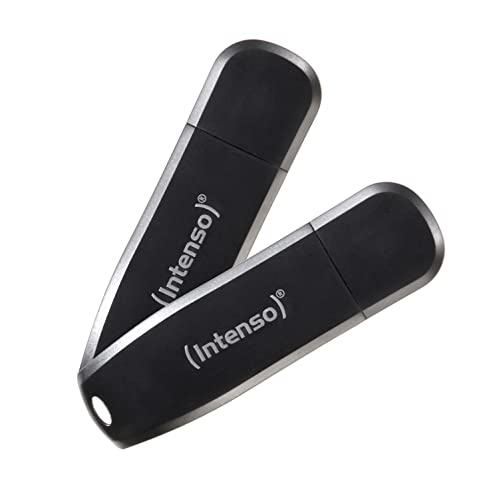 2X Intenso Speed Line 128 GB - Memoria USB de 128 GB USB 3.2 Gen 1x1, Negro
