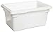 Rubbermaid Commercial Products Food Tote/Box, 5-Gallon, White, Freezer/Dishwasher Safe, Food Storage/Organization for Fruits/Vegetables/Grains in Bar/Restaurant/Hotel/Home