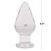 Epichao Huge Head Glass Butt Plug Crystal Anal Plug Bum Plug Bomb Plug Anal Trainer Anal Expander Training Sex Toy (2.95