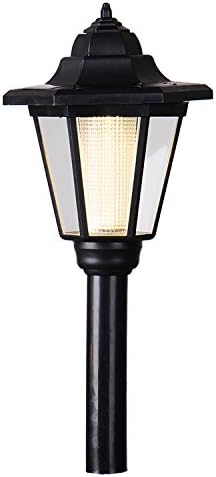 Royal Court Style Outdoor Garden Led Solar Lamp Post Lantern Stake Light Solar Powered Pathway Fence Yard Lighting 2.26 ft Tall (Yellow)