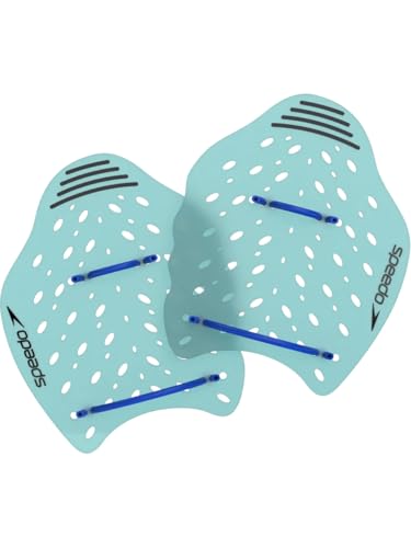 Speedo Unisex-Adult Power Plus Paddle | Swim Training | Hand Paddle, Arctic Glass, L