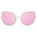 SojoS Kids Fashion Cat Eye Round Sunglasses For Girls UV Protection Mirror Lens SK101 SK301 SK302 SK303 with Gold Frame/Full Pink Mirrored Lens