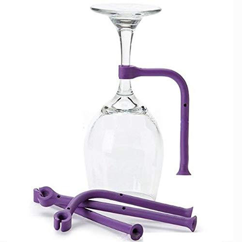 Wine Racks - Nhbr 4pcs Flexible Dishwasher Silicone Glass Bracket Creative Wine Hanging Bar - Of Box Barrel Free Shelf Island Bakers Countertop Hang Mount