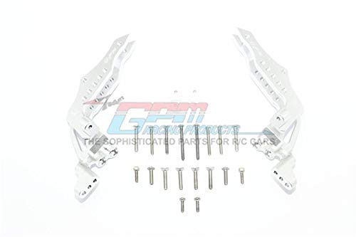 GPM Losi 1:10 Baja Rey / Rock Rey Upgrade Parts Aluminum Rear Shock Tower - 1Pr Set Silver