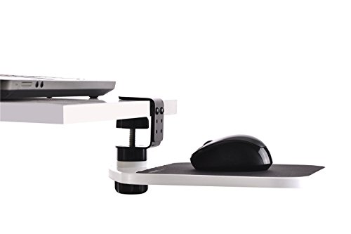 SKYZONAL Ergonomic Mouse Pad with Wrist Rest Under Desk Mouse Platform 360° Rotating (White)