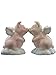 Hog Heaven Pigs with Wings Ceramic Magnetic Salt and Pepper Shaker Set