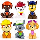 Paw Patrol Mini Figures Set of Six, Rocky, Zuma, Skye, Rubble, Marshall, Chase
