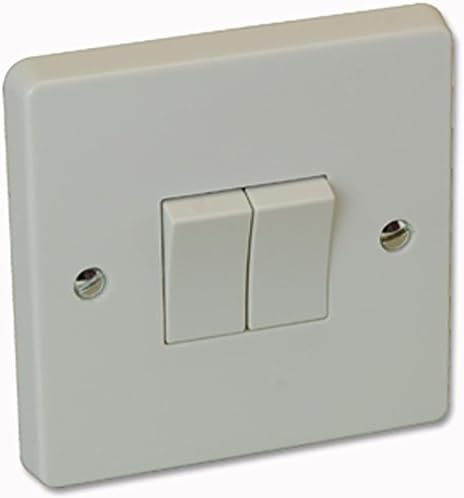 CRABTREE 4172 10AX 2 Gang 2 Way SP Light Switch, White