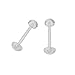 BodyJewelryOnline 2PCS Clear Piercing Retainer 14G Plastic Tongue Ring Retainer Flexible Bioflex Acrylic Half Ball Nipple Ring Retainer Piercing Barbell 5/8