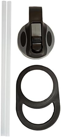 Drip Straw Lid for Hydro Flask Wide Mouth Water Bottle, Black