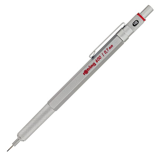 rOtring 1904444 600 Mechanical Pencil, 0.7 mm, Silver Barrel From