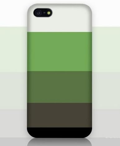 Fingerprint-proof Color Case for Iphone 5c (Green-white-brown) + Free Screen Protector