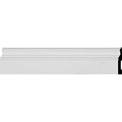 Ekena Millwork BBD04X00OS Oslo Rope Baseboard Molding, 4 7/8"H x 5/8"P x 94 1/2"L