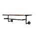 Wendy JINGQI DIY Industrial Pipe Shelves Wall Mounted,Clothing Rack Rustic Floating Wall Shelf with Metal Pipe Frame,Multi-Purpose Use (100CM)