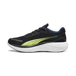 PUMA Men's SCEND PRO Sneaker, Black-Lime Pow-Ocean