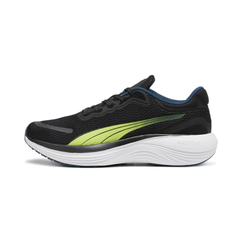 PUMA Men's SCEND PRO Sneaker, Black-Lime Pow-Ocean