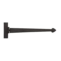 Casa Hardware Large Griffin Hand-Forged Iron Strap Hinge - Black Powder Coat