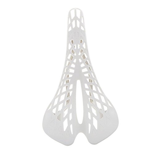 bargain house Cycling Road Bike MTB Comfortable Light Weight Hollow Out Spider Saddle Seat Cushion Fixed Gear Bicycle Accessories (White)