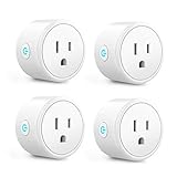 Smart Plug - Aoycocr Mini WIFI Switch&nbsp;Works With Alexa, Google Home & IFTTT, Remote Control Outlet with Timer Function, ETL/FCC/Rohs Listed Socket, White(4 Pack)