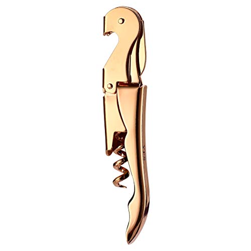 YFS Professional Waiter Corkscrew with Foil Cutter and Bottle Opener, Rose Gold Heavy Duty Wine Key for Restaurant Waiters