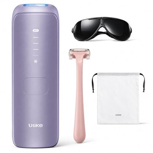 Ulike Air 4 IPL Hair Removal Device with Bikini Razor, Ice-Cooling Permanent Hair Reduction for Women and Men, USHR Mode, Nearly Painless At-Home Hair Removal in 10 Minutes