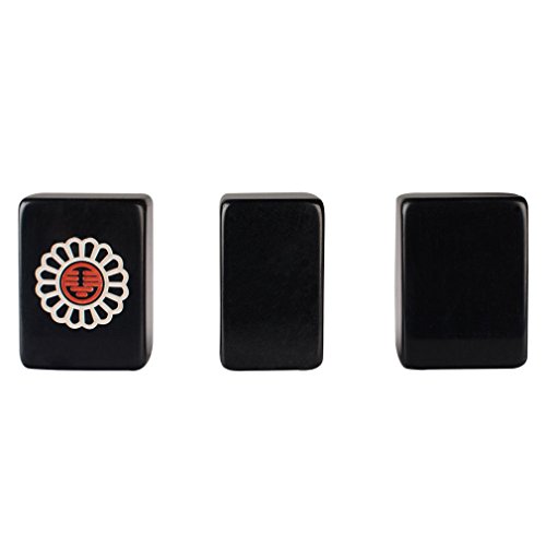 Chinese Mahjong (Mahjongg, Mah Jongg, Mah-Jongg, Majiang) Travel Game Set with Jet Black Tiles- 'Jet Set' - Small