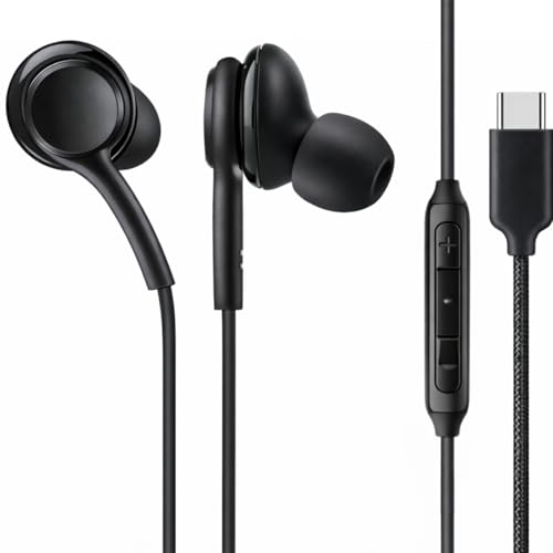 Fones De Ouvido Com Fio Tipo C Intra Auricular Microfone Integrado Compativel iPhone 15 15 Pro 15 Pro Max 16 16 Pro Max Com Fio Fones Estéreo Compatíveis ANDROID LG Qualidade Premium